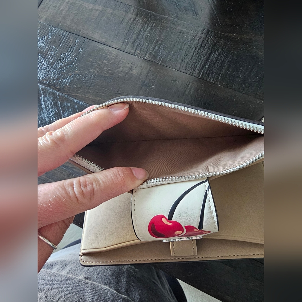 COACH White Cherry Print Phone Case Wristlet - Picture 13 of 15